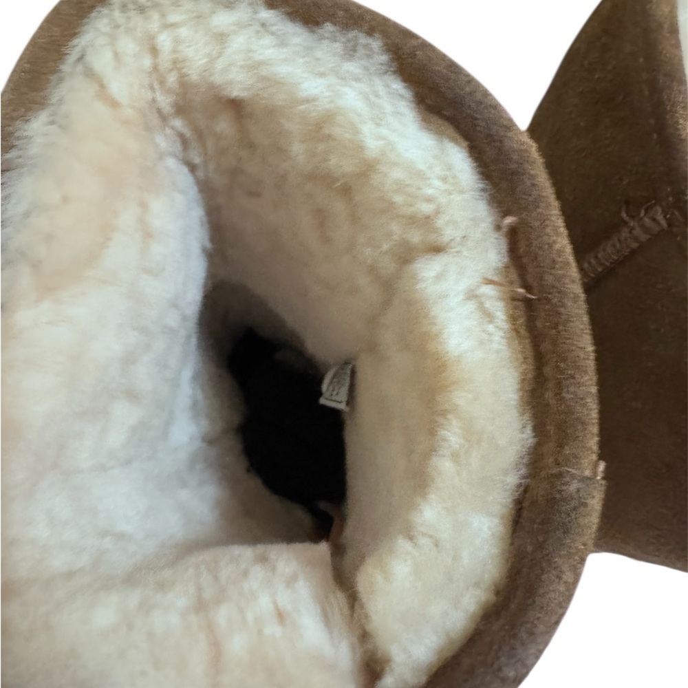 BearPaw Tan Suede Boots with Cream Lining - Picture 6 of 7